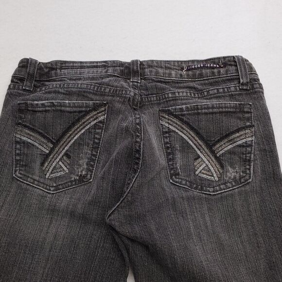 Vigoss Casual Zip Button Denim Dark Wash Jeans Womens Size 7 Black - Picture 7 of 8